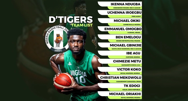 NBBF Releases 12-Man Roster Ahead Of FIBA African World Cup Qualifiers