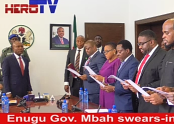 Breaking: Enugu Governor, Mbah swears-in new Special Advisers