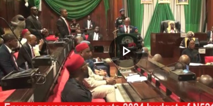 Breaking: Enugu State Governor, Mbah presents 2024 Budget of 521 Billion Naira to the State Assembly