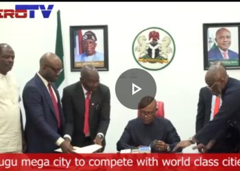 VIDEO: Enugu Mega City Will Compete With Dubai, others Says Gov Mbah as He Sign bills into Law