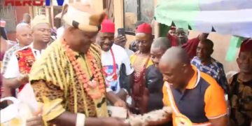 VIDEO: Watch How Igwe Nwobodo And Hon Johnmary Anagolu Attend Memorial Event in Ezeagu