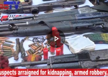 VIDEO: Enugu Police Command Arraign Suspected Kidnappers, Murderers, Recover Arms