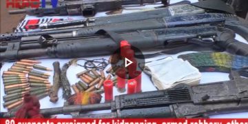 VIDEO: Enugu Police Command Arraign Suspected Kidnappers, Murderers, Recover Arms