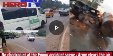 VIDEO: Army Says, No Checkpoint at the Enugu Fatal Accident Scene Against Public Speculation