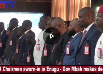 VIDEO: 17 LG Chairmen Take Oath Of Office, Gov Mbah Speaks On Expectations