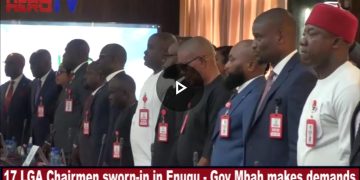 VIDEO: 17 LG Chairmen Take Oath Of Office, Gov Mbah Speaks On Expectations
