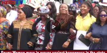 VIDEO: Enugu Women Dedicate Gov Mbah, Elected Officials To God, Declares ‘No Barreness’ In The State
