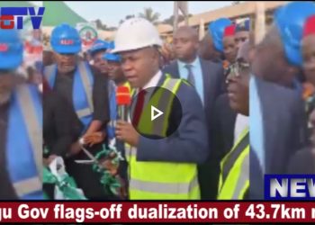 VIDEO: Gov Mbah of Enugu FLAGS-OFF The Dualization Of 43.7KM Abakpa-Opi Nsukka Road