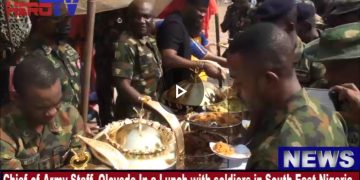 VIDEO: Chief of Army Staff, Holds Lunch With Soldiers In South East, Promises Better Packages