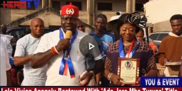 VIDEO: For Good Reputation, Catholic Women Confers Title On Lolo Vivian Anagolu