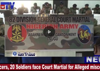 VIDEO: Officers, Soldiers Face 9 Member Panel For Various Offenses