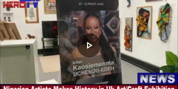 VIDEO: Watch Enugu Female Artist Pull a Stunt At the UK Art/Craft Exhibition