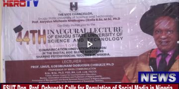 VIDEO: ESUT 44Th Inaugural Lecture Echoes Govt Regulation of Social Media – Prof Ogbuoshi