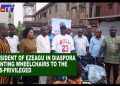 VIDEO: Ezeagu In Diaspora Delivers Wheelchairs, Laptop, Cash Awards To Disabled And Youths, Meets Vendors