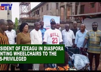 VIDEO: Ezeagu In Diaspora Delivers Wheelchairs, Laptop, Cash Awards To Disabled And Youths, Meets Vendors