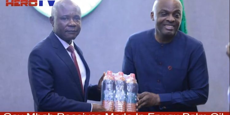 VIDEO: Gov. Mbah Receives EUPPL Palm Oil As Company Hits Market With ‘Made In Enugu’ Oil